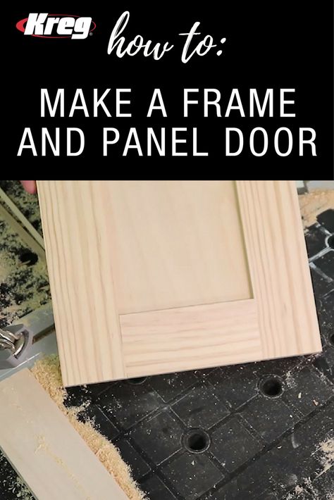 How To Make a Frame and Panel Door | Frame-and-panel doors add a great-looking, classic touch to projects. You may think that you need a bunch of woodowrking tools and techniques to great these doors, but you don't. Here's a great technique for building frame-and-panel doors using DIY tools. Build A Door Frame, Door Frame Ideas, Frame Ideas Diy, Panel Doors Diy, Make A Frame, Build A Door, Door Diy Projects, Trendy Door, Building A Door