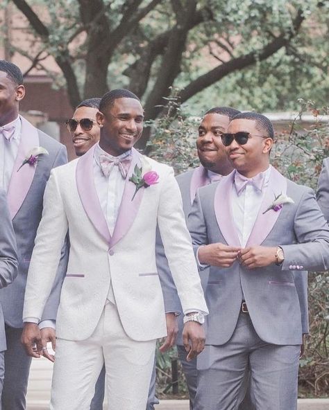 Lilac Wedding Colors - Best Ideas For Romantic Brides ❤ lilac wedding colors groom attire #weddingforward #wedding #bride #lilacwedding #lilaccolor Lilac Gray Wedding, Lilac Wedding Dress, Lilac Wedding Colors, Purple Groomsmen, Lilac Wedding Themes, Black People Weddings, Purple Tuxedo, 90s Film, Lavender Wedding Theme