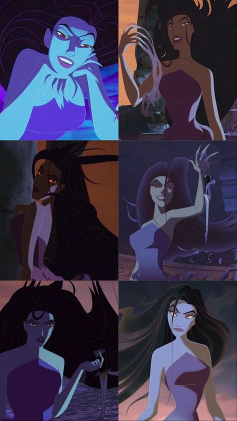 Hot Disney Villians, Black Haired Movie Characters, Dark Disney Characters, Disney Villains Female, Eris Sinbad Pfp, Eris Sinbad Tattoo, Disney Villains Women, Eris From Sinbad, Eris Sinbad Cosplay