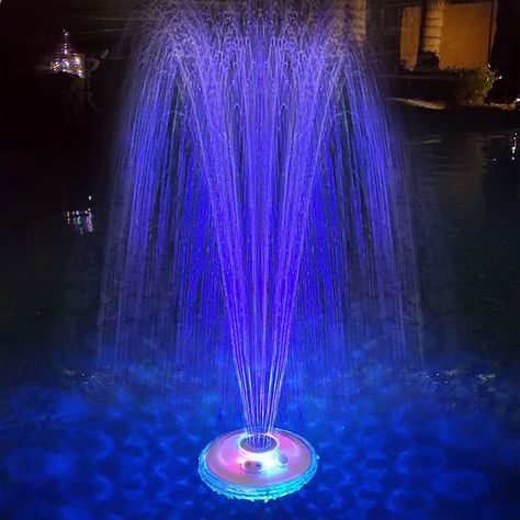 PRICES MAY VARY. Floating Pool Fountain with Lights: All new for 2023, KingSom’s new pool fountain is equipped with a colorful light show on both up and down firing. The pool fountain lights up not only the pool, but also the water spray, for a spectactular effect. 6 lighting modes let you customize your evening to be a wonderful lightscape, make your pool more amazing, popular especially at night. Perfect for pool parties! Rechargeable Battery Powered Pool Fountain: After the KingSom floating p Pool Sprinkler, Underwater Light, Fountain Lights, Pool Stuff, Outdoor Water Feature, Above Ground Pools, Garden Water Fountains, Pool Fountain, Pond Fountains