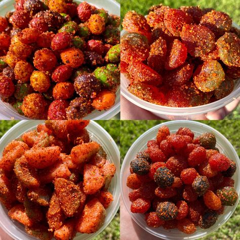 Skittles Recipes, Chili Candy, Mexican Spice Blend, Spicy Mexican Candy, Candy Mexican, Sour Straws, Candied Grapes Recipe, Chamoy Candy, Mexican Spice