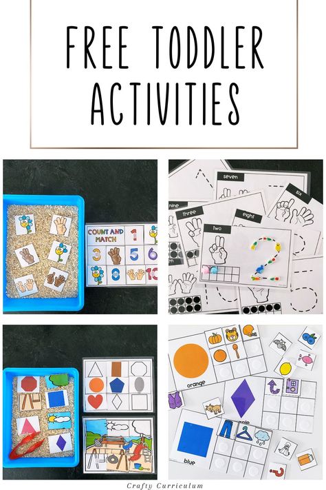 Math For Three Year Olds, Three Year Old Learning Activities, Free Toddler Activities, Printable Toddler Activities, Printable Learning Activities, Activities To Do At Home, Identifying Letters, Toddler Curriculum, Math Patterns