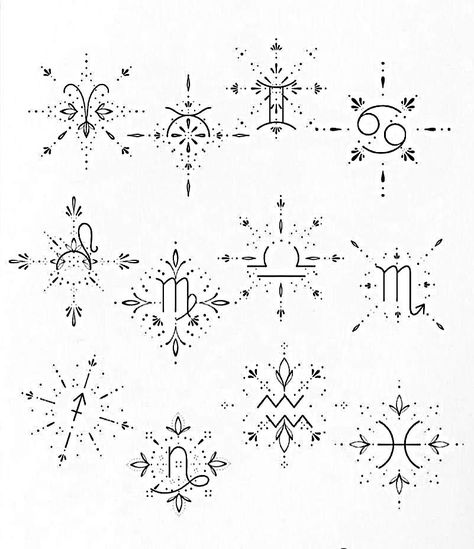 Horoscope Tattoos, Pisces Tattoos, Handpoke Tattoo, Small Pretty Tattoos, Tasteful Tattoos, Birth Flower Tattoos, Zodiac Tattoo, Tattoo Stencil Outline, Badass Tattoos