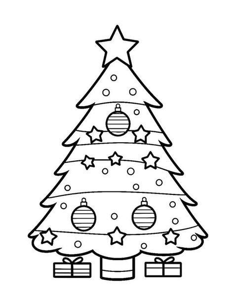 Simple Christmas Coloring Pages Free Printable, Coloring Christmas Tree, Christmas Pictures To Color Printable, Christmas Tree Coloring Pages For Kids, Tree Coloring Pages Free Printable, Coloring Free Printable, Christmas Pictures To Color, Christmas Tree Coloring, Printable Christmas Tree