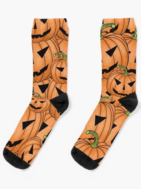 Socks, halloween, pattern, pumpkins, orange, orange pumpkins, holiday, spooky, fear, tradition, horror, autumn, october, october 31, traditional, for Halloween Socks Halloween, Pumpkins For Halloween, Spooky Pumpkins, Color Socks, Halloween Socks, Autumn October, Halloween Pattern, Spooky Pumpkin, Orange Orange