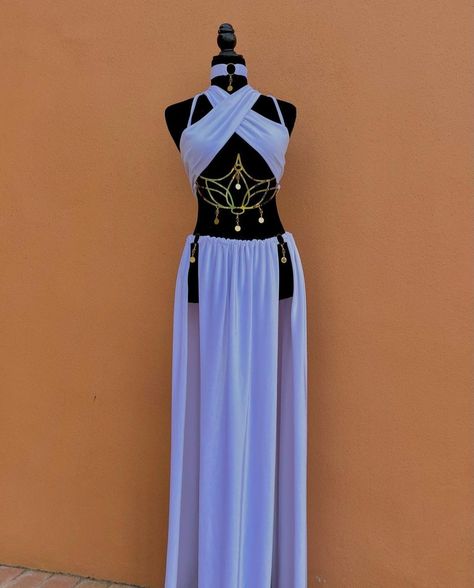 Dresses With Corset Belt, Eygptain Inspired Outfits, Egyptian Goddess Cosplay, Egyptian Clothing Aesthetic, Devine Being Outfit, Belly Dancer Outfits Drawing, Godess Outfits Design, Egyptian Aesthetic Outfit, God Like Outfits