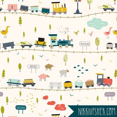 Train Pattern, Train Illustration, Kindergarten Design, Kids Graphics, Presentation Layout, Print Inspiration, Design Wallpaper, Baby Scrapbook, Childrens Illustrations