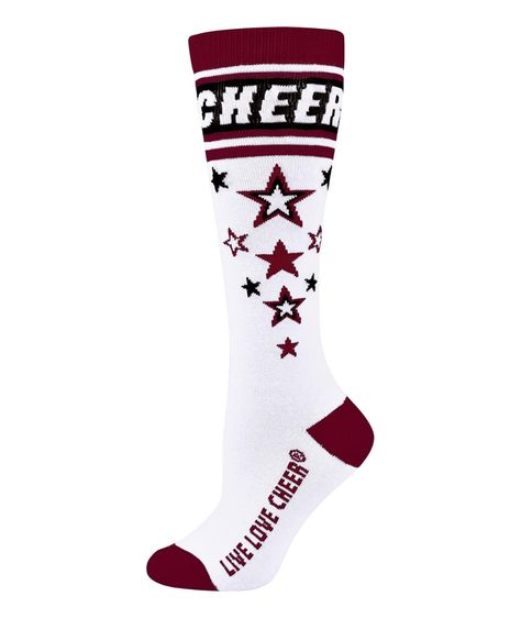 Chasse Knee-High Star Struck Sock Cheerleading Essentials, Cheer Socks, Cheerleading Squad, Team Socks, Gymnastics Coaching, Gymnastics Team, Star Struck, Cheerleading Outfits, Comfortable Socks