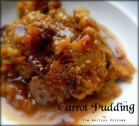 Christmas Pudding Sauce, Brown Sugar Sauce, Carrot Pudding, Xmas Pudding, Christmas Pudding Recipes, Steamed Carrots, The English Kitchen, English Kitchen, English Kitchens