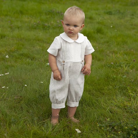 Boy Suspenders Outfit, Country Boy Outfits, Baby Boy Suspenders, Baby Boy Linen, Suspenders Outfit, Boy Overalls, Baby Christening Outfit, Suspenders For Boys, Baby Dungarees