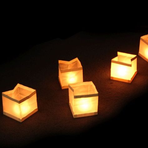 10 Pack Of Floating Water Lanterns Gold Floating Candles, Floating Water Candles, Floating Water Lanterns, Wish Lanterns, Floating Lanterns, Water Candle, Paper Candle, Lantern Candle Decor, Lantern Set