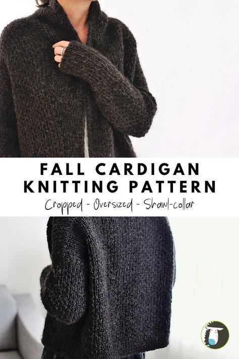 Cropped Cardigan Knitting Pattern, Big Cardigan, What To Knit, Best Cardigans, Knit Cardigan Pattern, Fall Cardigan, Knitting Sweaters, Knitting Blogs, Love Pattern