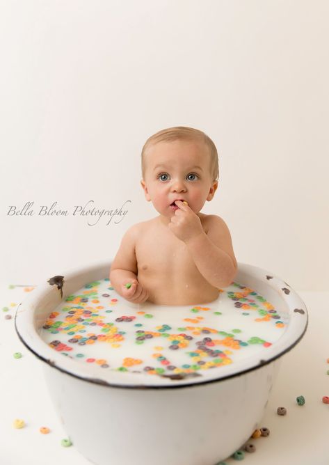 Milk bath session baby boy fruit loop milk bath one year cakesmash. Baby Milk Bath, Milk Photography, Milk Bath Photos, Bath Pictures, Bath Milk, Milk Bath Photography, Bath Photography, Baby Boy Pictures, Baby Boy Photography