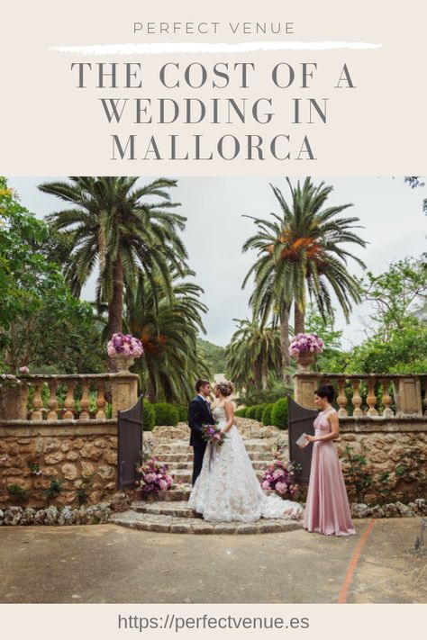 Mallorca is one of the most beautiful places to have your wedding in Spain. After breaking down a practical guide to getting married on this wonderful island, at Perfect Venue we also want to help you with the cost of a wedding like this. Mallorca Micro Wedding, Majorca Wedding Venues, Wedding In Mallorca, Mallorca Spain Wedding, Mallorca Wedding Venues, Beautiful Places To Get Married, Spain Wedding Venues, Weddings In Spain, Wedding In Spain