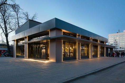 Car Showroom Architecture, Tacloban, Mall Facade, Store Architecture, Modern Restaurant Design, Retail Facade, Commercial Design Exterior, Industrial Cafe, Loft Interior