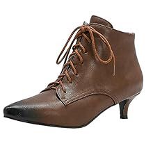 Women Shoes Casual, Dress Booties, Basic Boots, Boots Woman, Shoes Big, Woman Shoes, Brown Heels, Bride Shoes, Lace Up Ankle Boots