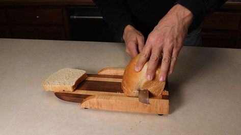 Make a Unique Bread Slicing Guide Diy Bread, Simple Bread, Using A Router, Bread Slicer, Waterproof Glue, Walnut Oil, Easy Bread, Basic Tools, Slice Of Bread