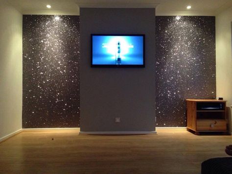 Living room dark and light gray with sparkles Grey Glitter Wallpaper, Glitter Accent Wall, Glitter Room, Home Cinema Room, Tv Wand, Sparkle Design, Glitter Wall, Accent Walls In Living Room, Glitter Decor