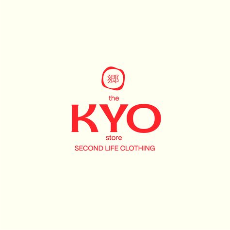 Logo concept (unused) for KYO, a vintage clothing brand that focuses on sustainability and community. Thrift Brand Logo, Vintage Clothing Brand Logo, Japanese Vintage Fashion, Clothing Branding Design, Clothing Logo Design, Vintage Clothing Store, Clothing Brand Logos, Fashion Logo Branding, Logo Design Process