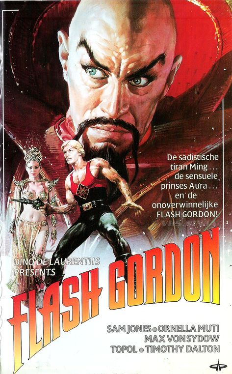 Flash Gordon (1980) by Mike Hodges / VHS cover Sf Movies, Ornella Muti, Art Musical, Old Movie Posters, Movie Artwork, Science Fiction Movies, Flash Gordon, Classic Movie Posters, Movie Posters Design