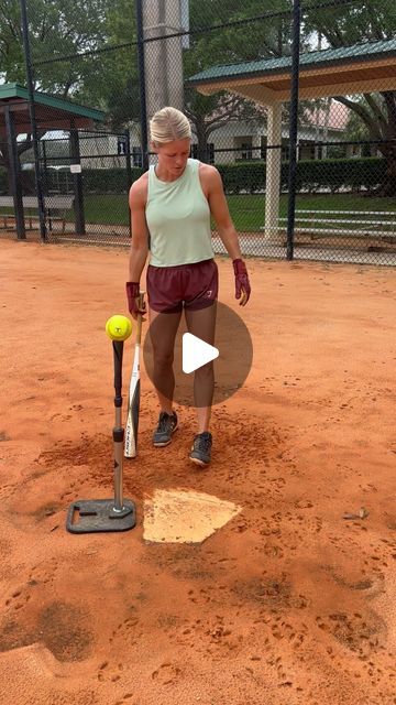 MegRem Softball on Instagram: "Clips from my latest YouTube video “2 hitting drills to drive through the ball and avoid falling back”  Tee is @tannertees Pro. Batting gloves are @brucebolt.us.   Code megrem gets you a discount on both items.   #softball #baseball #hittingdrills #fastpitch #fastpitchsoftball" Hitting Drills Softball, Fastpitch Softball Drills, Instagram Clips, Baseball Hitting Drills, Softball Drills, Softball Stuff, Baseball Hitting, Softball Training, Batting Gloves