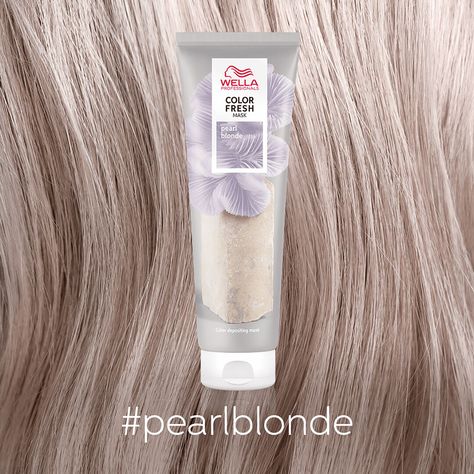 Wella Color Fresh Mask, Color Fresh Mask, Perfect Blonde Hair, Wella Hair Color, Pearl Blonde, Hair Mask For Damaged Hair, Wella Color Fresh, Hair Color Formulas, Gray Hair Growing Out