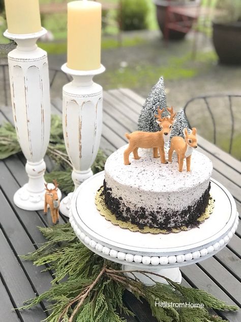 Hallstrom Home: How to Decorate a Store Bought Cake for a Winter Birthday Decorate A Store Bought Cake, Store Bought Cake Makeover, Winter Cake Ideas, Cake Makeover, Store Bought Cake, French Farmhouse Decor, Winter Cake, Christmas Front Porch, Fabulous Christmas