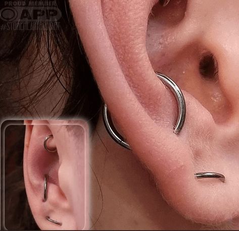 Conch Orbital Piercing, Conch Piercing Men, Orbital Piercing Conch, Ušný Piercing, Piercing Guide, Orbital Piercing, Cool Piercings, Cute Piercings, Piercings Unique