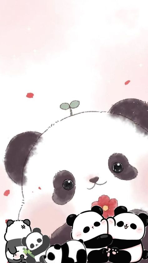 Kawaii Panda Wallpaper, Panda Iphone Wallpaper, Panda Wallpaper Iphone, Panda Christmas, Panda Artwork, Cute Images For Wallpaper, Panda Lindo, Cute Easy Doodles, Cute Panda Wallpaper