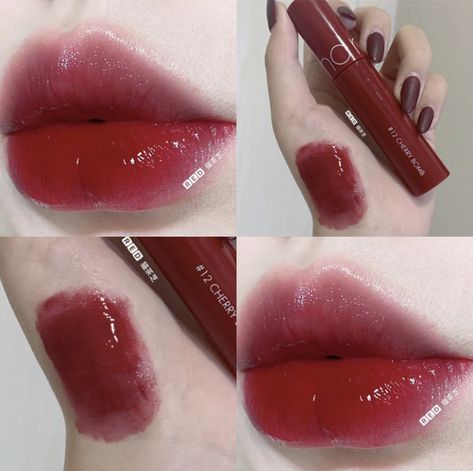 Warm Tone Makeup, Romand Juicy Lasting Tint, Lipstick Guide, Korean Makeup Tutorials, Makeup Accesories, Lip Makeup Tutorial, Olive Young, Swag Makeup, Lip Swatches