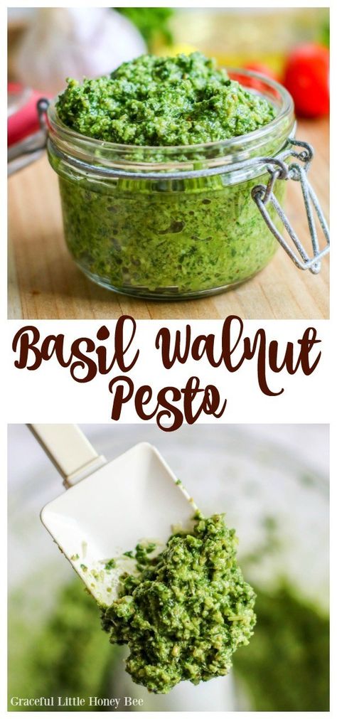 Basil Walnut Pesto, Healthy Dip, Dip Sauce, Walnut Pesto, Tasty Meals, Vegan Pesto, Healthy Dips, Homemade Pesto, Pesto Recipe