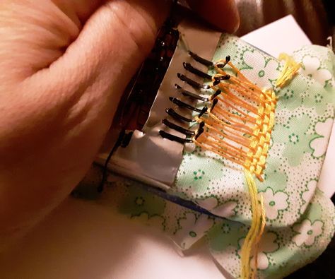 Darning Loom Diy, Nail And Hammer, Visible Mending Stitches, Darning Loom, Mending Stitches, Old Knife, Organizing Challenges, Altoid Tin, Crafts For The Home