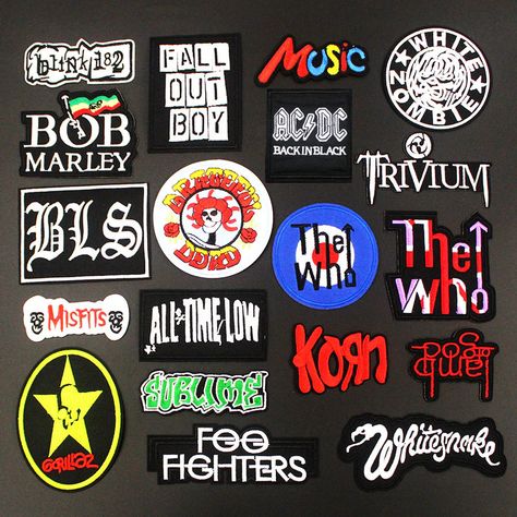 Smarter Shopping, Better Living! Aliexpress.com Bob Marley Music, Music Patches, Badges Diy, Diy Applique, Pretty Hurts, Fall Music, Embroidered Badges, Sewing Appliques, Cool Rocks