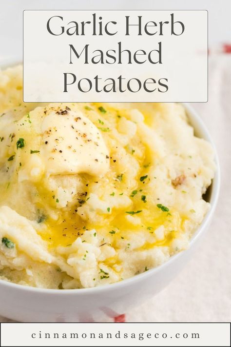 Garlic Herb Mashed Potatoes Best Garlic Mashed Potatoes, Garlic Herb Mashed Potatoes, Creamy Mashed Potatoes Recipe, Garlic Mashed Potatoes Recipe, Butter Mashed Potatoes, Buttery Mashed Potatoes, Roasted Garlic Mashed Potatoes, Homemade Mashed Potatoes, Best Mashed Potatoes