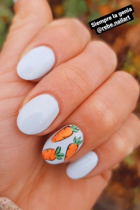 26 Easter Nail Designs To Try In 2023 Easter Carrot Nails, Carrot Nails Design, Easter Themed Nails Design, Carrot Nail Art, Carrot Nails, Easter Nails Design, Easter Themed Nails, Easy Nail Polish Designs, Easy Nail Polish