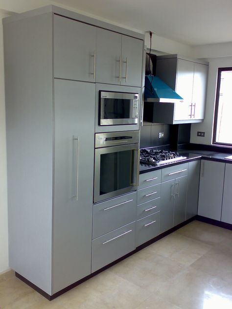 Kitchen with Pantry, Built-in Oven,Microwave and CookTop Kitchen Built In Oven And Microwave, Oven Space In Kitchen, Oven Area In Kitchen, In Built Microwave, Small Kitchen Built In Cupboards, Small Kitchen With Built In Oven, Kitchen Oven And Microwave Cabinets, Oven And Microwave Built In Small Kitchen, Build In Microwave Cabinets