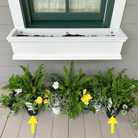 How to Plant Window Boxes Like a Pro — Contained Creations Orange Design Background, Flower Corner Design, Summer Deck Decor, Front Porch Flower Pots, Winter Container Gardening, Window Box Plants, Shade Tolerant Plants, Fall Container Gardens, Plant Window