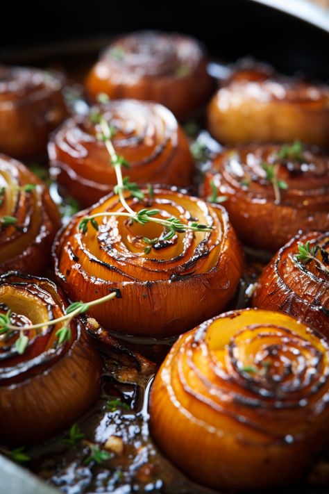 Balsamic Roasted Onions - That Oven Feelin Balsamic Onions Caramelized, Cippolini Onions, Antipasti Platter, Italian American Food, Balsamic Onions, Sweet Onions, Tasty Meatballs, Dinner Today, Roasted Onions