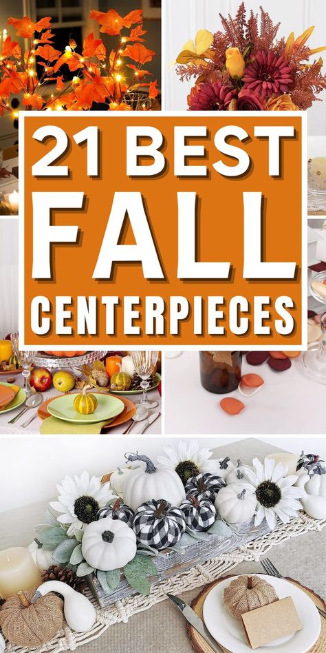 Discover a variety of stunning fall centerpieces for table! From rustic fall centerpieces to harvest-themed centerpieces featuring pumpkins, seasonal foliage, and natural elements. you’ll find the best fall table decor ideas. Explore creative designs like farmhouse fall centerpieces and fall mason jar centerpieces. Whether you’re looking for cheap fall decor ideas or fall centerpiece ideas for fall tablescapes, these autumn centerpiece ideas will enhance your autumn decor. Autumn Centerpiece Ideas, Fall Tablescapes Farmhouse, Fall Tablescapes Autumn Centerpieces, Cheap Fall Decor Ideas, Fall Table Decor Ideas, Fall Mason Jar Centerpieces, Fall Centerpiece Ideas, Rustic Fall Centerpieces, Cheap Fall Decor