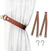 Leather Curtain Rod Holder, Leather Curtain Tie Backs, Cow Bedroom, Cafe Balcony, Gauze Curtains, Modern Draperies, Flower Curtains, Balcony Curtains, Drapery Tiebacks