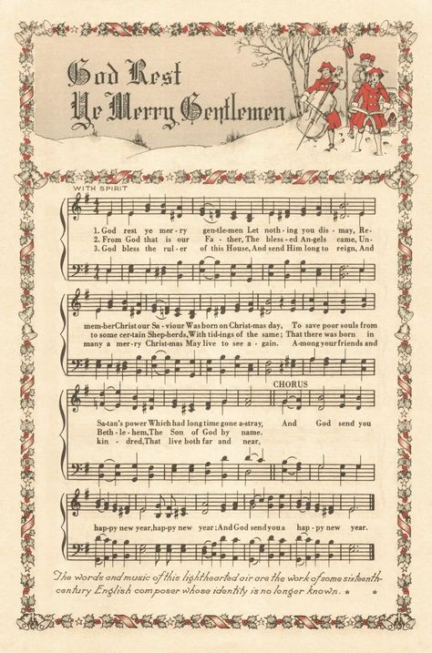 Christmas Carols Lyrics, God Rest Ye Merry Gentlemen, Sheet Music Crafts, Hymn Sheet Music, Hymn Music, Christmas Night Light, Hymns Lyrics, Christmas Playlist, Inexpensive Christmas Gifts