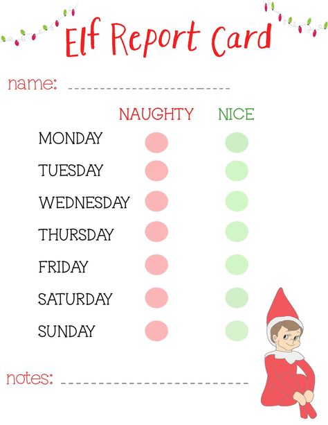 Elf On The Shelf Report Card, Elf Report Card Printable Free, Elf Report Card, Elf Fun, Elf Ideas, Report Card, Elf On The Shelf, Free Printables, Elf