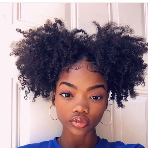 Two Puffs, Israelite Women, Natural Hair Treatments, Updo Styles, Natural Hair Community, Baby Hairs, Natural Hair Beauty, Pretty Ppl, Natural Hair Updo