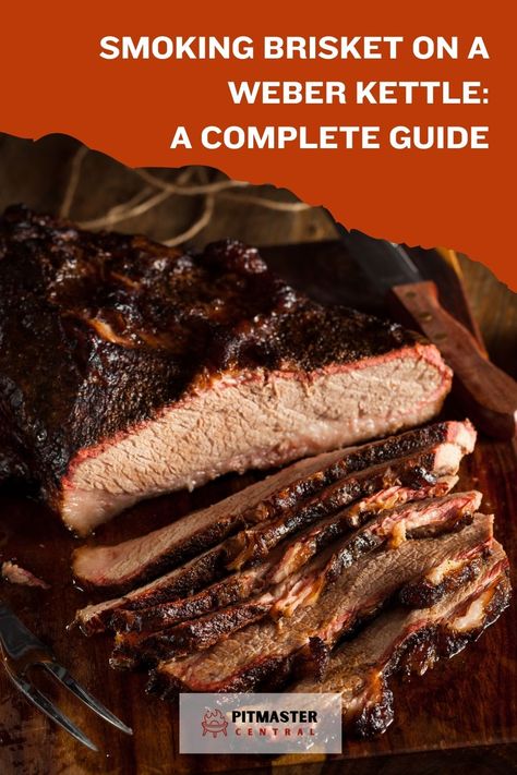 Learn how to smoke the perfect brisket on your Weber Kettle grill with this detailed guide. From choosing the right cut of meat to mastering the smoking process, we've got you covered. Impress your friends and family at your next BBQ with this mouthwatering recipe. Weber Kettle Grill Recipes, Weber Grill Recipes, Weber Kettle Grill, Texas Smoked Brisket, Tender Brisket, Brisket Recipes Smoked, Grilling Guide, Weber Kettle, Beef Brisket Recipes