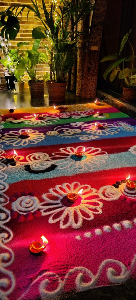 Sanskar Bharti Rangoli, Sanskar Bharti Rangoli Designs, Simple Flower Rangoli, Rangoli Diwali, Easy Rangoli Designs Videos, Rangoli Designs Simple Diwali, Easy Rangoli Designs Diwali, Rangoli Side Designs, Diwali Decorations At Home