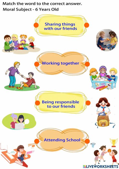 Moral Worksheets For Kindergarten, Earth Day Worksheets, Good Morals, Values Education, Phone Lock, Moral Values, Education Kindergarten, School Subjects, Kindergarten Worksheets