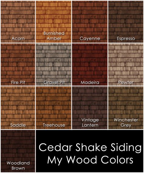 Twenty-five colors on a brand-spanking-new texture Siding Colors For Houses, Woods Ideas, Cedar Shake Siding, Exterior Siding Colors, Exterior House Siding, Wood Siding Exterior, Best Exterior Paint, Trendy House, Cedar Shake