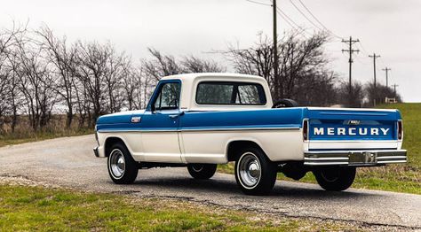 Just A Car Guy: Mercury trucks. They are like a Ford, only Canadian Mercury Truck, American Trucks, Mercury Cars, Classic Ford Trucks, Old Race Cars, Ford Pickup Trucks, Old Fords, Ww2 Aircraft, Nose Art