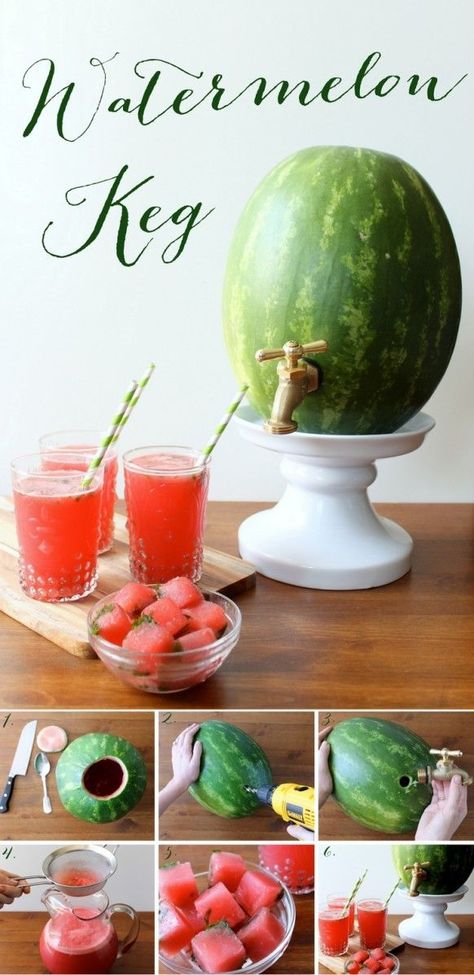 Watermelon Kegs Watermelon Keg, Desserts Cheesecake, Carving Fruit, Fruit Carvings, Art Recipes, Quinoa Rice, Watermelon Baby, Watermelon Art, Watermelon Carving