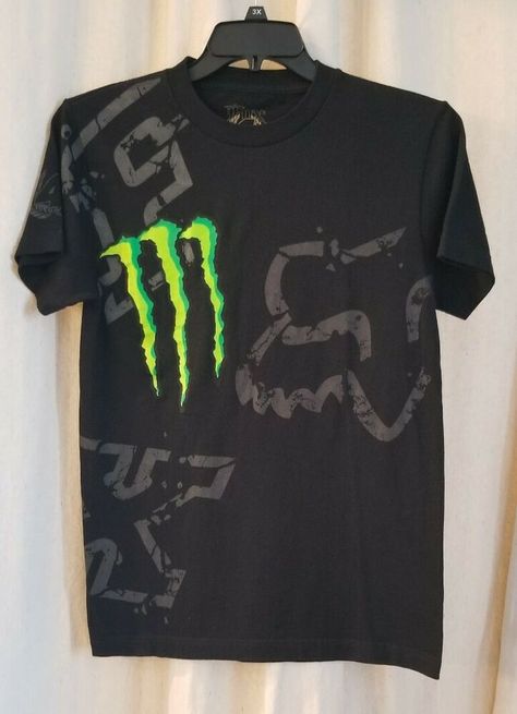 Monster Energy Outfit, Monster Energy Shirt, Monster Energy Aesthetic, Monster Energy Clothing, Monster T Shirt, Epic Clothes, Monster Shirt, Baggy Outfit Ideas, Fox Clothing